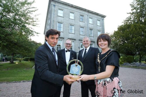 Jean-Christophe Novelli pictured with the Lord Mayor of ,Roger Wilson, and Alan Egner